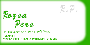 rozsa pers business card